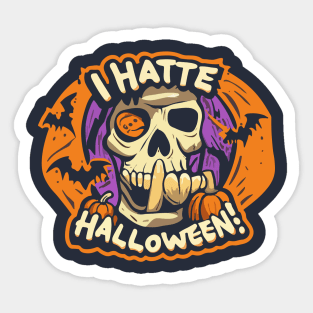 I hate Halloween Sticker